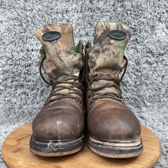 Wolverine Camo Waterproof Hunting Leather Boots - Picture 4 of 10
